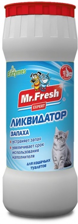 Ликвидатор запаха Mr. Fresh Expert 2в1 порошок для кошачьих туалетов, 500 г
