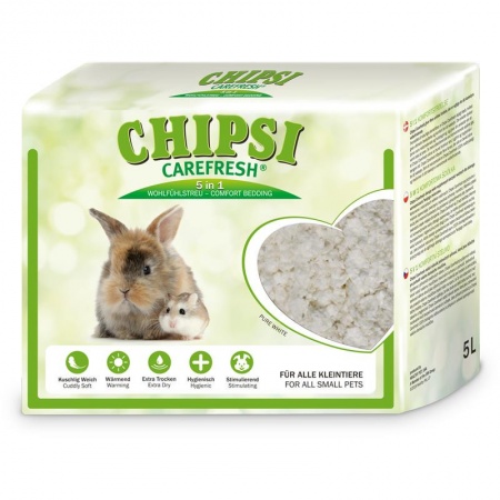 Бумажный наполнитель Chipsi CareFresh Pure White для грызунов и птиц 5л