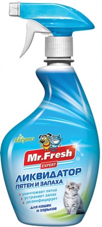 Спрей Mr.Fresh ливидатор меток, пятен и запахов для кошек и хорьков, 500мл