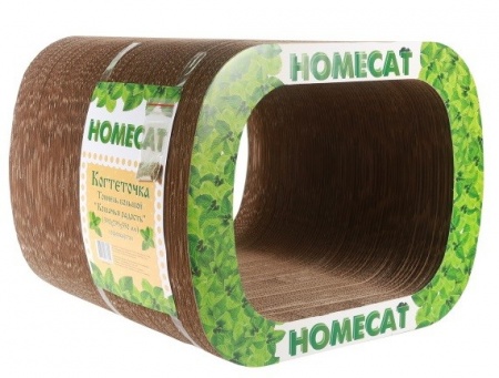 Когтеточка - тоннель Homecat "Кошачья радость" (гофрокартон), большая, 39х29,5х35 см