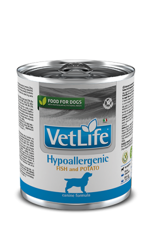 Farmina Vet life Dog Hypoallergenic Fish & Potato консервы для собак при пищевой аллергии 300г