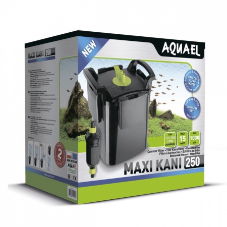 Фильтр внешний AQUAEL MAXI KANI 250 (150-250л, 4кассеты по 1.9л) 1000л/ч