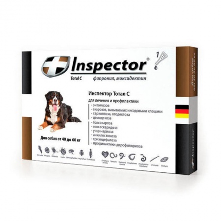 INSPECTOR капли для собак весом 40-60 кг от наружных и внутренних паразитов