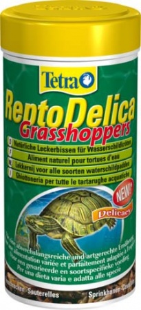 Корм для водных черепах Tetra "Repto Delica Grasshopers", кузнечики, 28 г