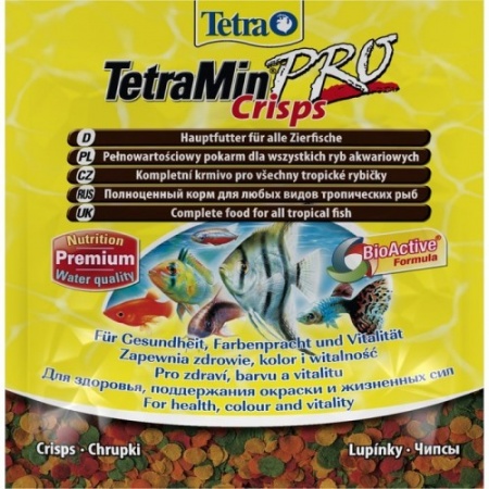 Tetra Min Crisps 12г Корм для всех видов декоративных рыб