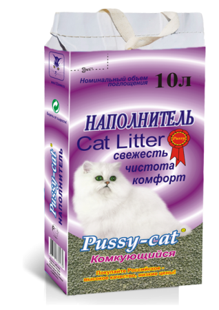 Наполнитель Pussy-cat 10л «Комкующийся»