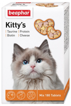 Лакомство витаминизированное Beaphar "Kitty's Mix" для кошек, 180 таблеток