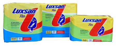 Luxsan Normal коврики впитывающие для животных 60*60 (30шт)