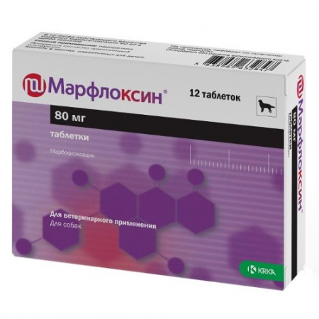 Марфлоксин таблетки 80мг, упаковка 12 таблеток